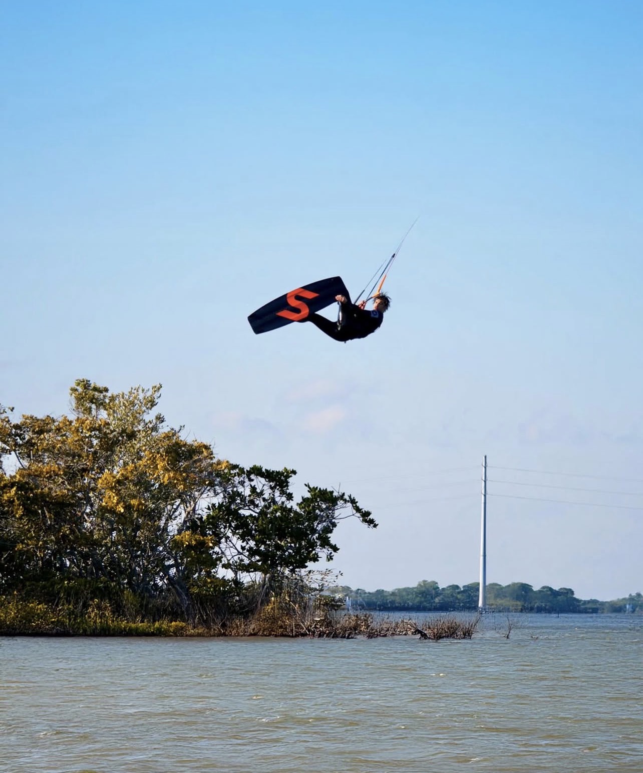 Matthew Blew kiteboarding jump